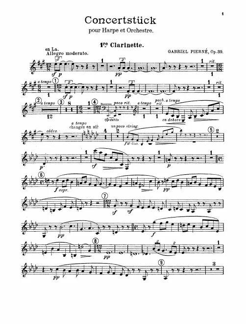 Clarinet 1 (A), 2 (B♭)