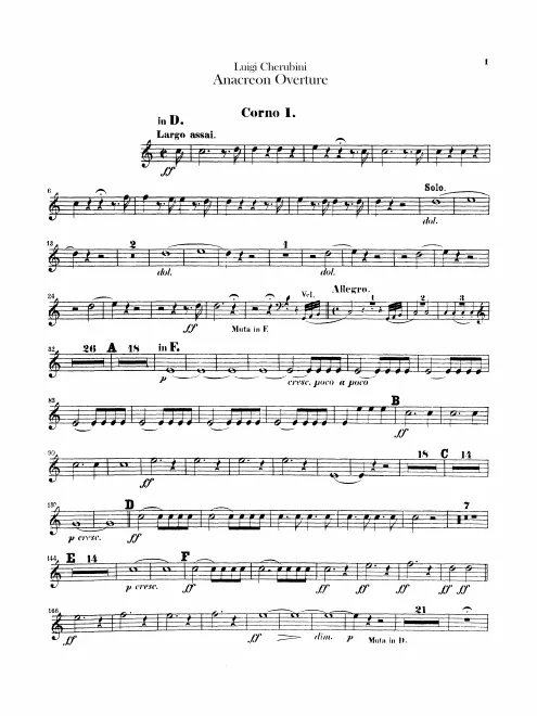 Horn 1, 2, 3, 4 (D, F)