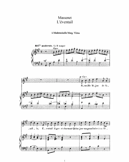 Complete Score (A Major: high voice and piano)