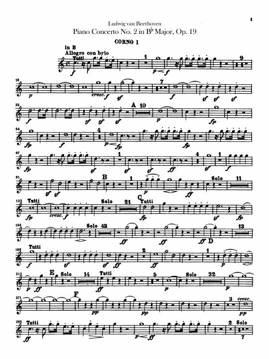 Horn 1, 2 (B, E)
