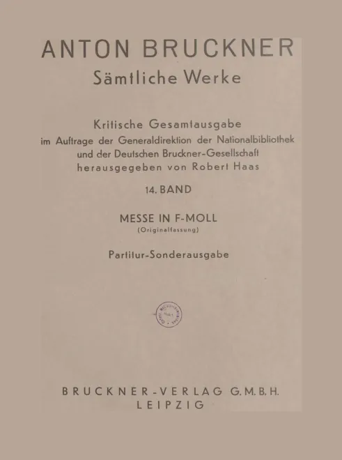 14. XIV. Messe in F-moll (Originalfassung)