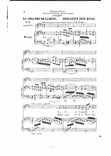 2. Le spectre de la rose (B major)
