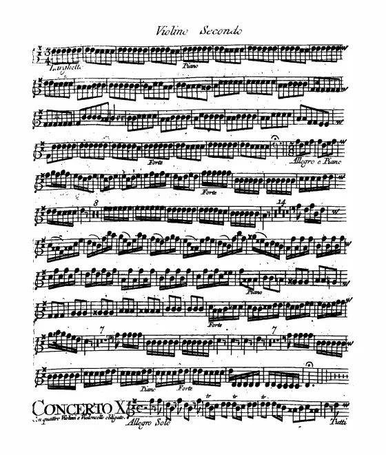 Violins II (solo and ripieno)