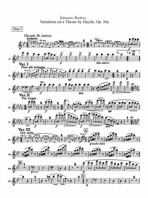 Flute 1, 2, Piccolo