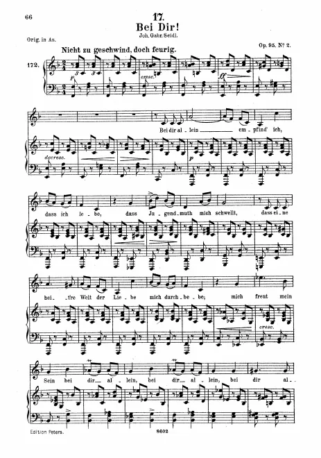 Complete Score (Medium Voice, transposed to )