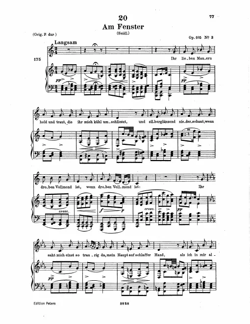 Complete Score (Low Voice, transposed to )