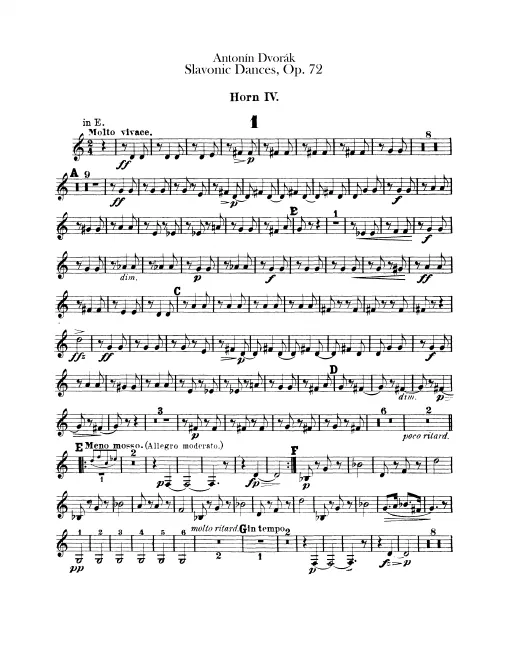 Horn 4 (E, C, B♭, E♭, F)