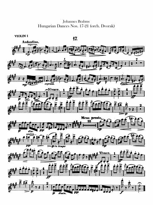 Violins I, II