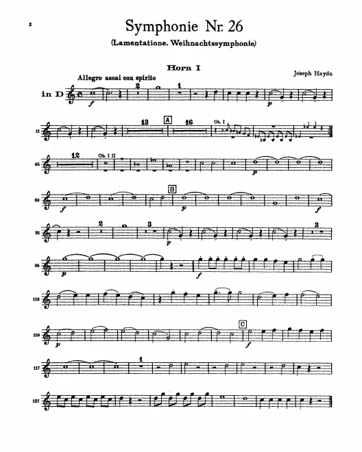 Horn 1, 2 (D/F)