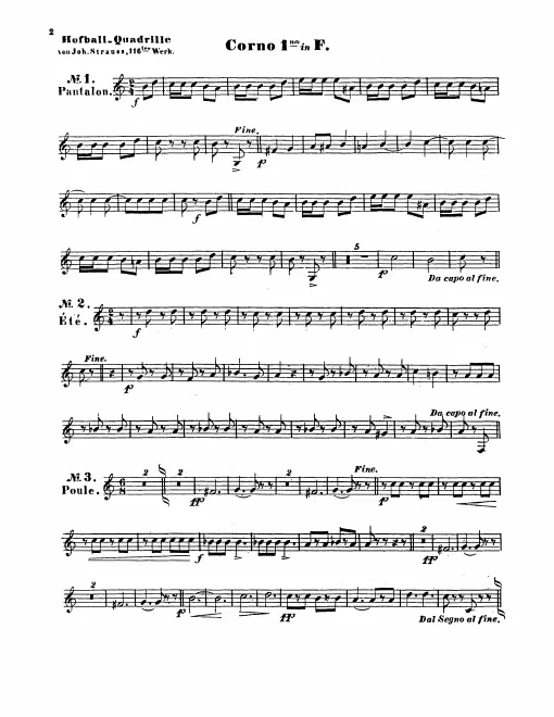 Horn 1, 2, 3, 4 (F)