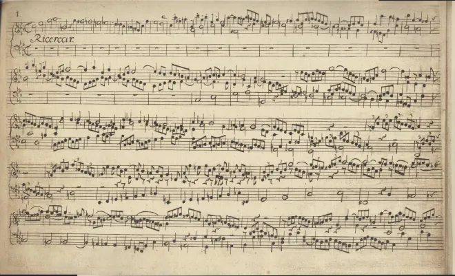 Ricercar a 3 / Canon Perpetuus super Thema Regium (Fasc.1, B)