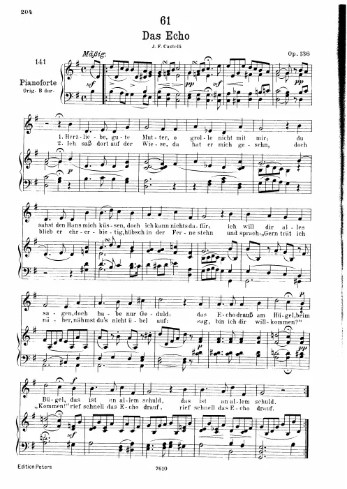Complete Score (Low Voice, transposed to )