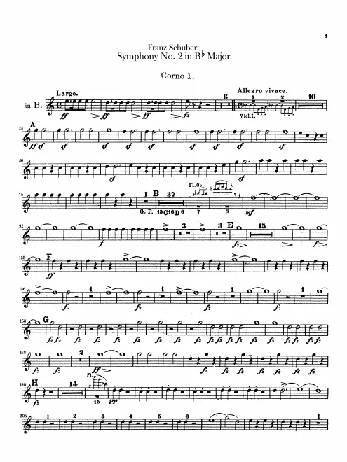 Horn 1, 2 (B, E)