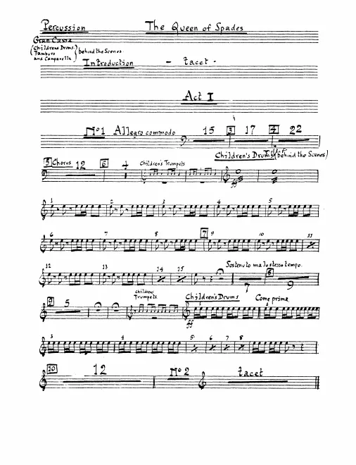 Percussion (Bass Drum plus Onstage parts)