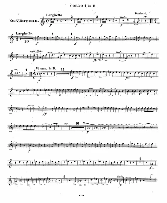 Horn 1, 2, 3, 4 (2 in B♭, 2 in E♭/F)