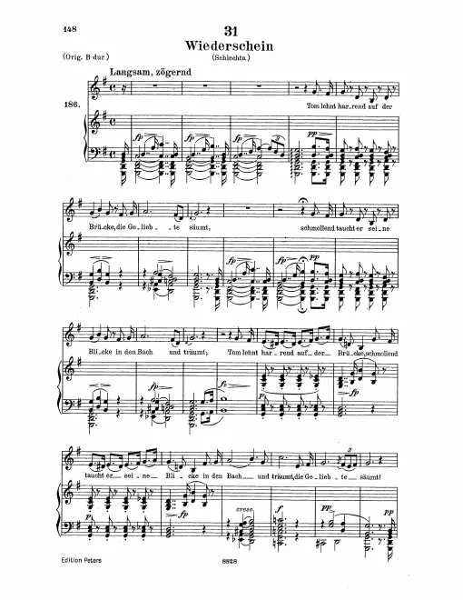 Complete Score (Low Voice, transposed to )