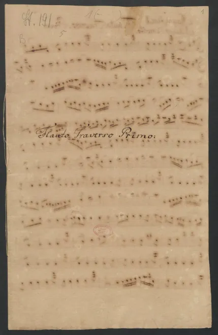 Woodwind Wind, Brass, Timpani, and Organ/Harpsichord Parts (incl. particella for "Israeliten")