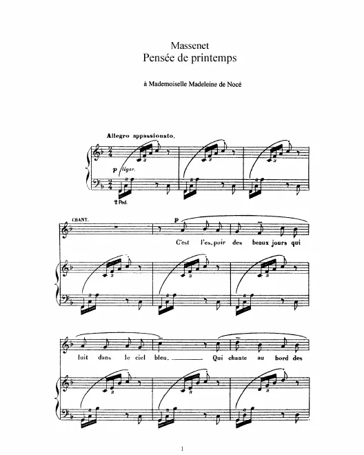 Complete Score (F Major: high voice and piano)