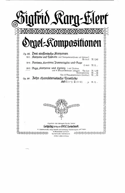3. Fuga, Kanzone und Epilog