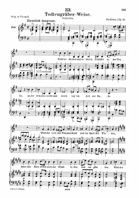 Complete Score (Medium Voice, transposed to )