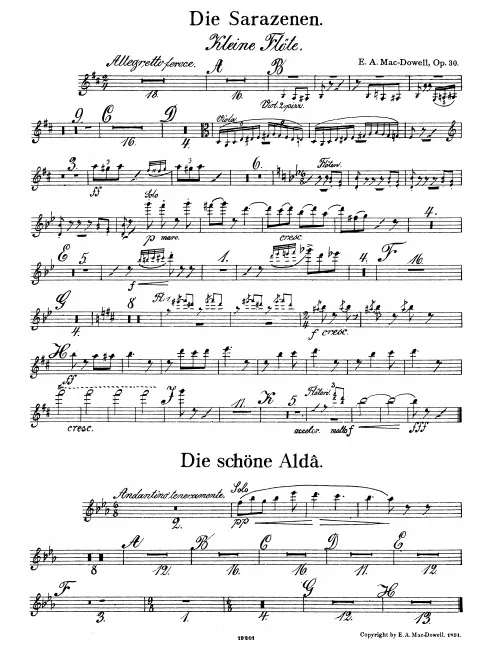 Piccolo, Flute 1, 2