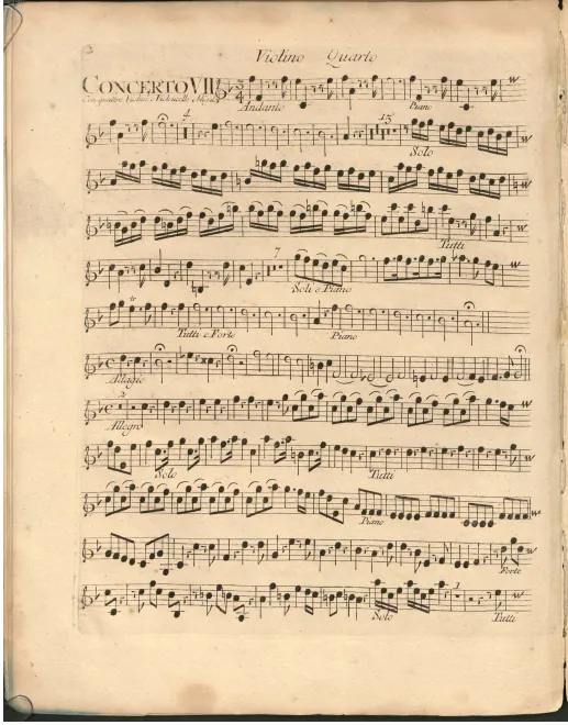 Violins IV (solo and ripieno)