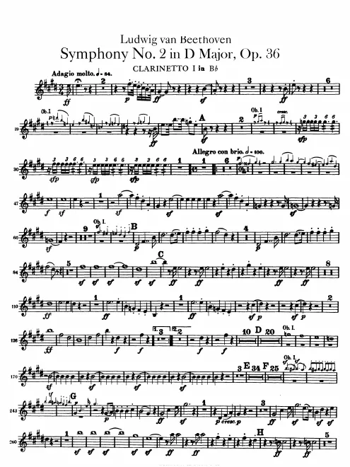 Clarinet 1, 2 (A, plus transposed B)