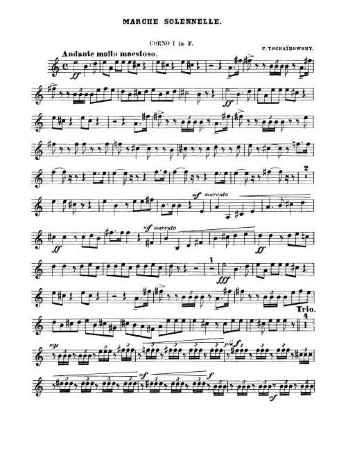 Horn 1, 2, 3, 4 (F)
