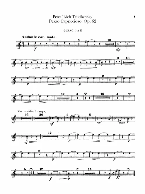Horn 1, 2, 3, 4 (F)