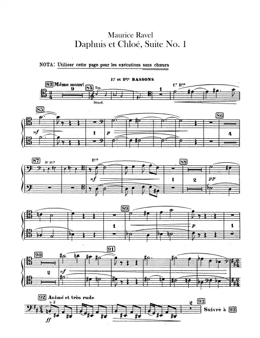 Bassoons - alternate parts to substitute for chorus