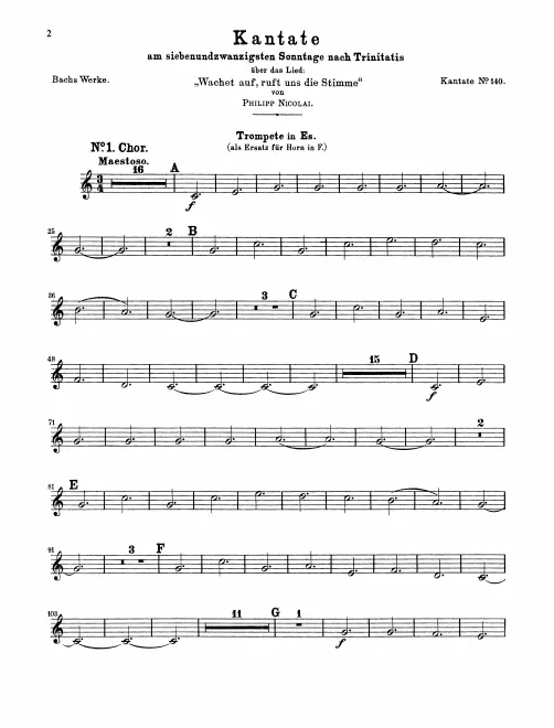 Trumpet (E, Alternate to Horn (F))