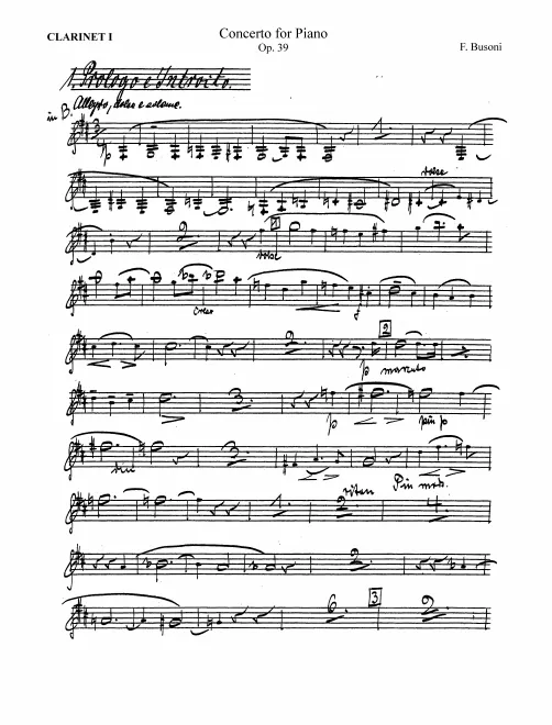 Clarinet 1, 2, 3/Bass Clarinet (A/B)