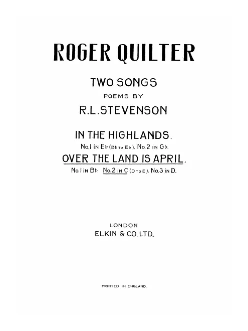 Complete Score (Medium Voice, C major)