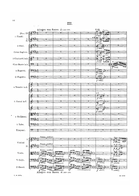III. Allegro con fuoco - Presto