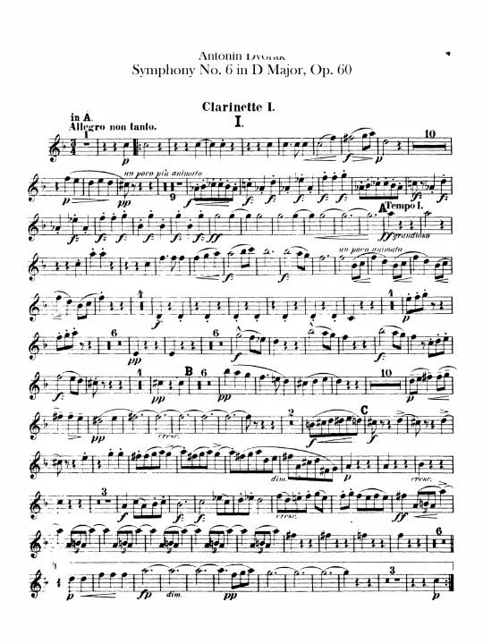 Clarinets 1, 2 (A, B)