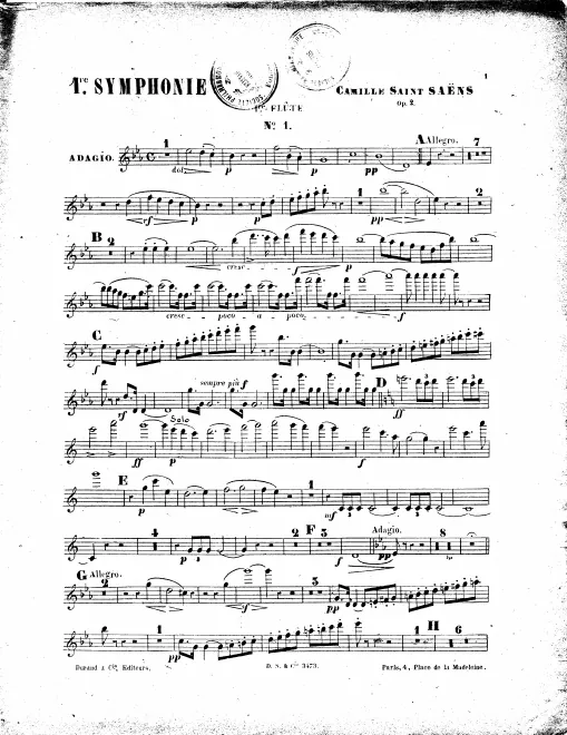Flute 1, 2, Piccolo