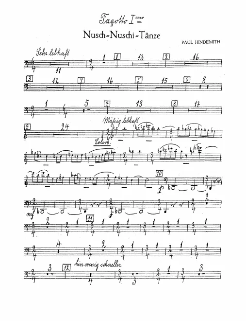 Bassoon 1, 2, Contrabassoon