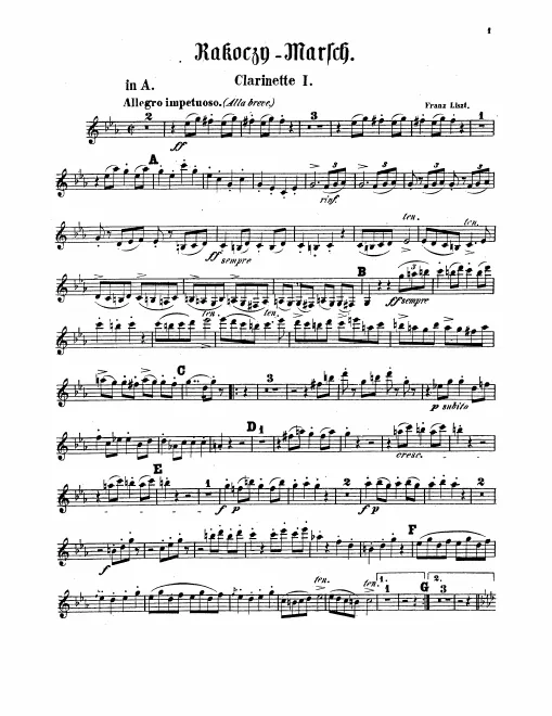 Clarinet 1, 2 (A)