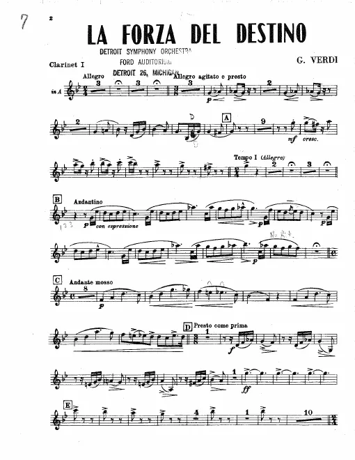 Clarinet 1, 2 (A)