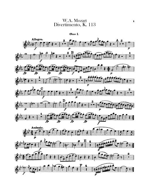 Oboe 1, 2 ; English Horn 1, 2