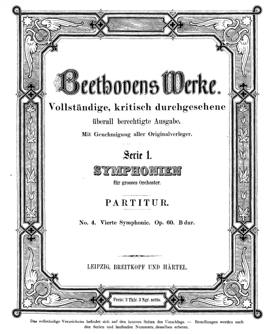 1/4. Vierte Symphonie, Op.60, B dur