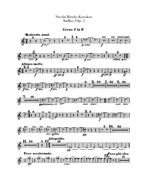Horn 1, 2, 3, 4 (F)