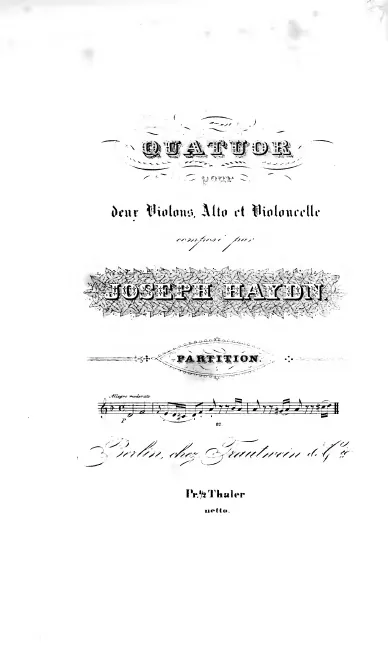 4. Quartet in , Hob.III:22