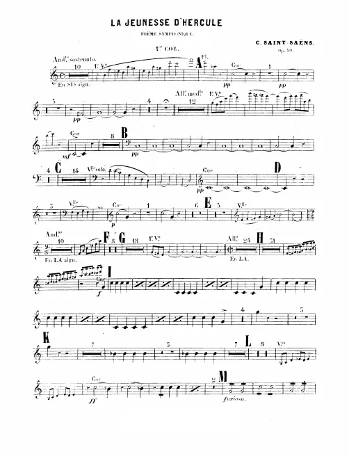 Natural Horn 1, 2 (E/A/B), Chromatic Horn 3, 4 (E/D/E/F)