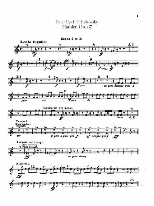 Horn 1, 2, 3, 4 (F)