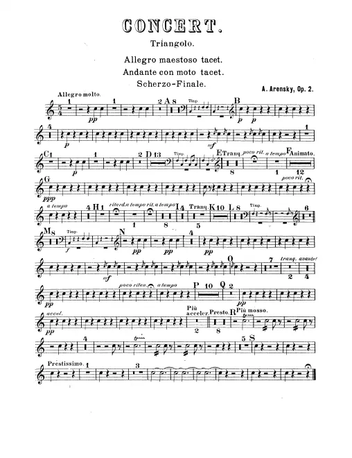 Triangle, Cymbals/Bass Drum