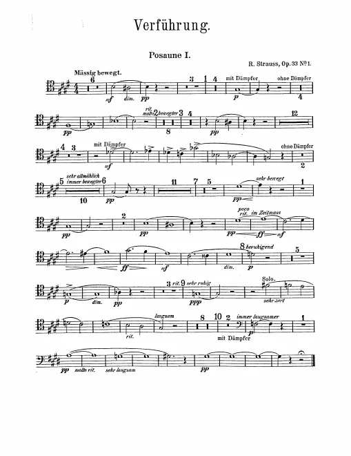 Trombone 1, 2, 3, 4, Tuba