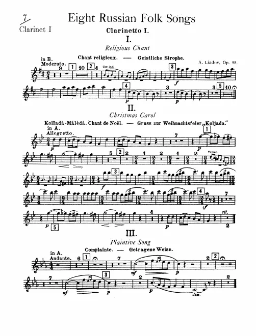 Clarinet 1, 2 (A/B)