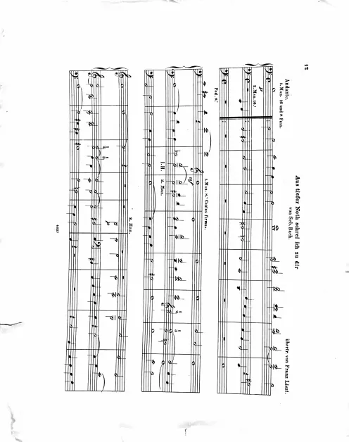 Fugue on Based on Bach's Motet " Aus tiefer Noth schrei ich zu dir