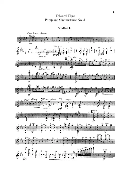 Violins I, II